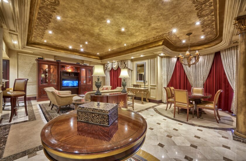 Presidential Suite lounge and dining area at the D'oreale Grande