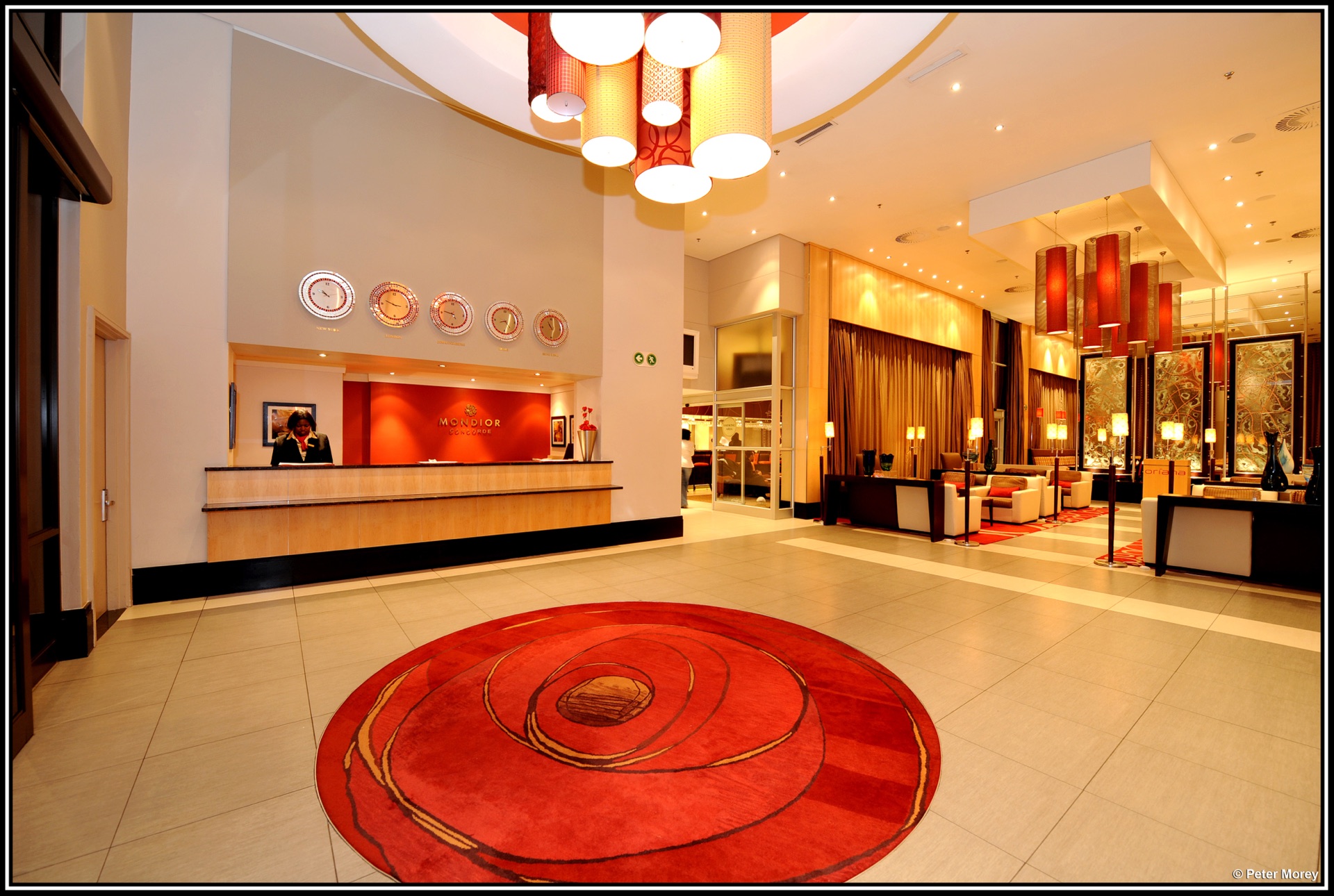 Lobby and reception at Peermont Mondior Hotel