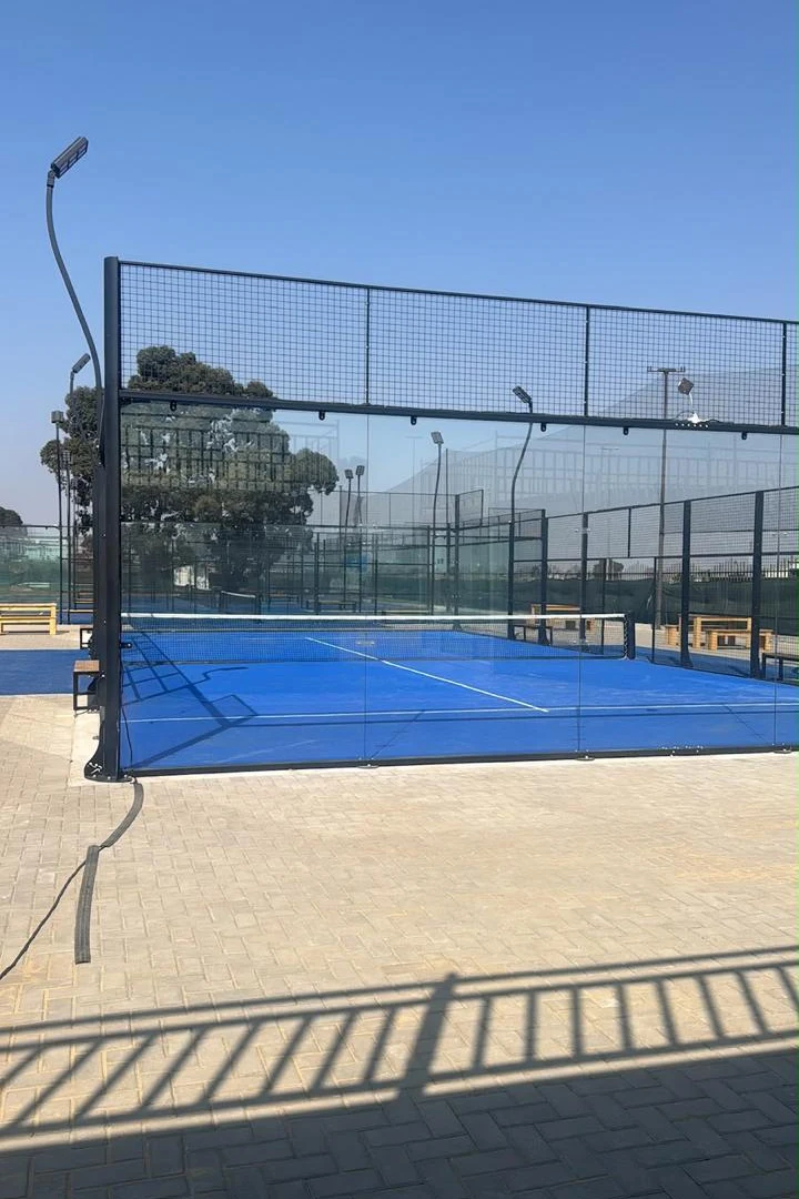A padel court at Emperors Palace