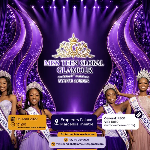 Teen Global Glamour at the Theatre of Marcellus, Emperors Palace, 3 April 2027
